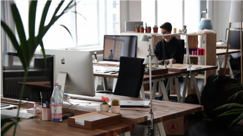 man in an office